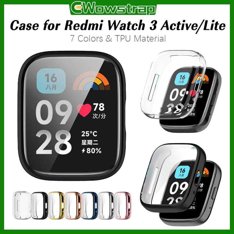 กรณี TPU อ่อน for Redmi Watch 3 Active ปกป้องหน้าจอ อุปกรณ์เสริมกันชน for Redmi Watch 3 Lite