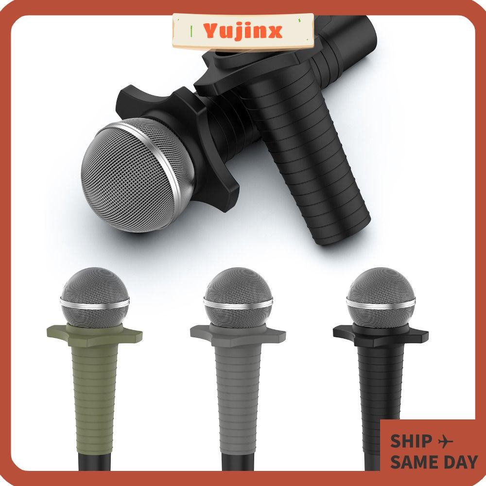 YUJINX ไมโครโฟนป้องกัน, เปลี่ยน Anti-Rolling Mic Sleeve Cover, ซิลิโคน Anti-Slip กันกระแทก MIC Prote