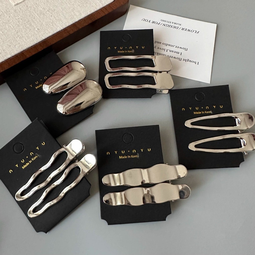 O999 กิ๊บแฟชั่น Y2K สีเงิน 1ตัว 3ตัว พร้อมส่งในไทย