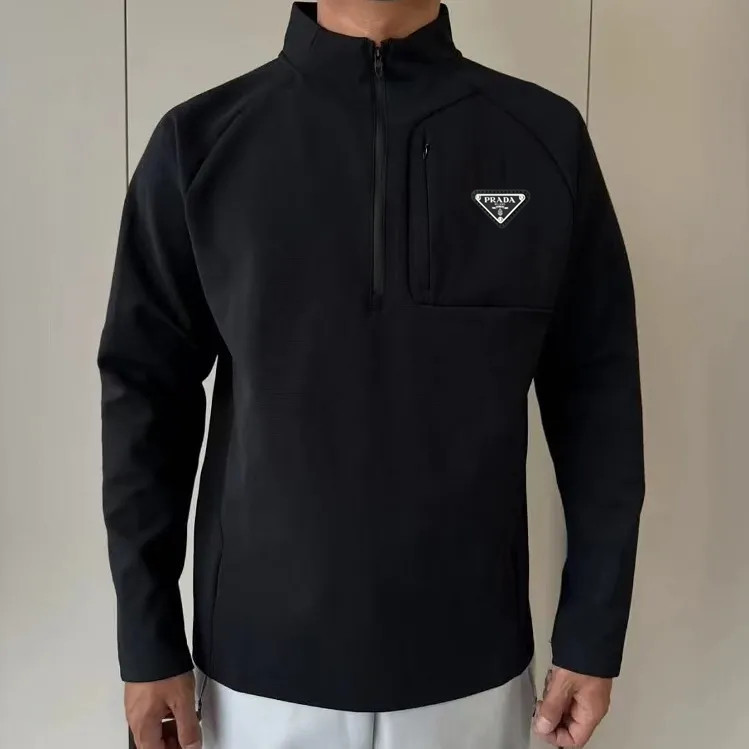 เสื้อสเวตเตอร์แขนยาวครึ่งซิป สวมใส่ได้ทั้งในและนอกบ้าน สบายๆ