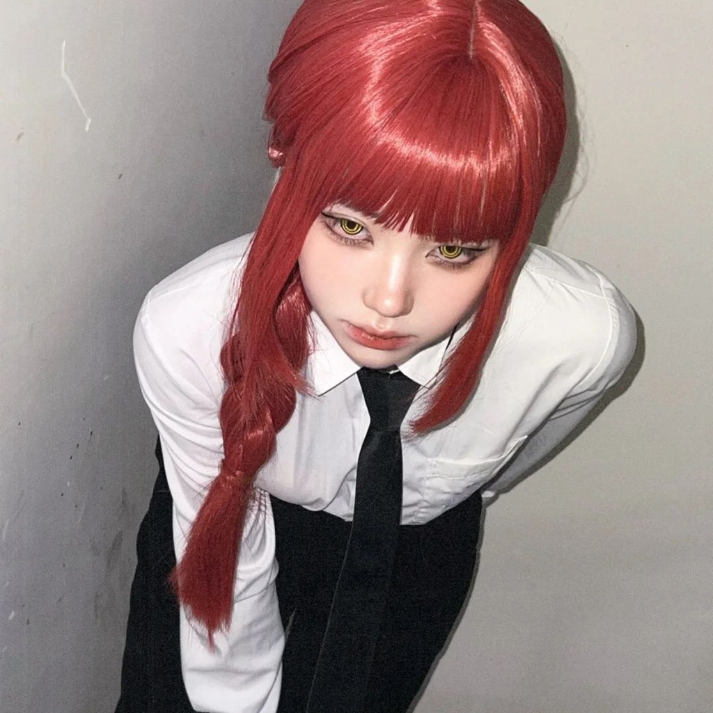 Red Female Long Hair Cos Chainsaw Man March nisemn9. ของฉัน20250925