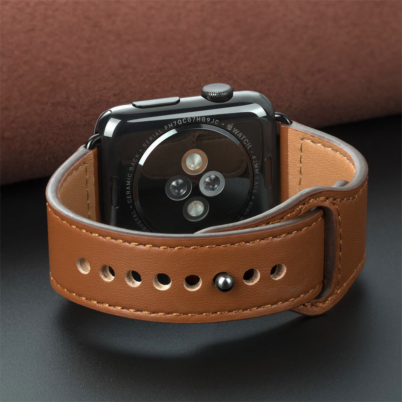สายรัดหนังที่ปรับได้กีฬาสำหรับ for Apple Watch Ultra / SE 3 2 Iwatch Series 11 10 9 8 7 6 5 4 49 46 45 44 42 41 38มม ราคา ถูกที่สุด ดีลบีเคเค แกลเลอรีภาพที่ 7