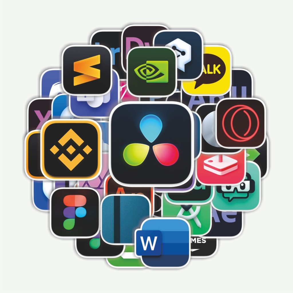 สติ๊กเกอร์แพ็ค สติ๊กเกอร์ Square Icon Pack | สติ๊กเกอร์ TUMBLR | สติ๊กเกอร์แล็ปท็อปสําหรับกระเป๋าเดิ