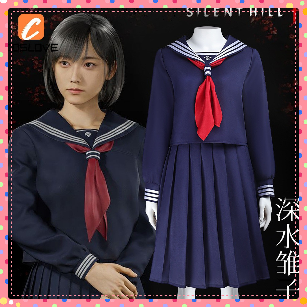ชุดคอสเพลย์ Silent Hill F Shimizu Hinako แบบJK กระโปรงยาว สำหรับงานปาร์ตี้ฮาโลวีน