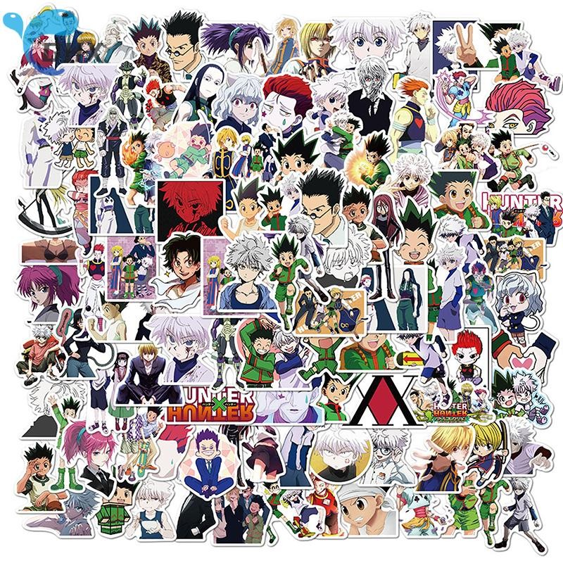 BlowGentlyWind 100pcs Pack X Hunter อะนิเมะสติกเกอร์แล็ปท็อปจักรยานกีตาร์สเก็ตบอร์ดสติกเกอร์ BGW