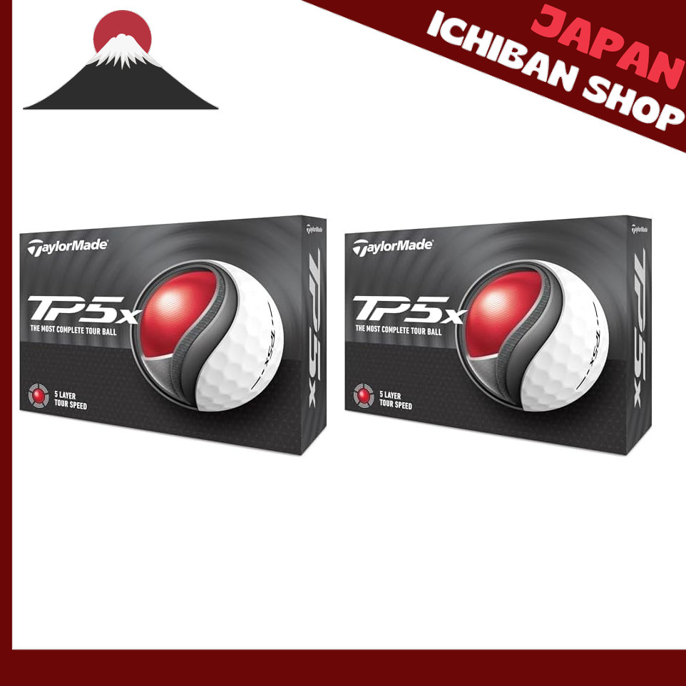 【จากประเทศญี่ปุ่น】 TAYLOR MADE TMJ24 TP5x JPN 12pcs TP5x Golf Balls 2024 Model White (x 2)