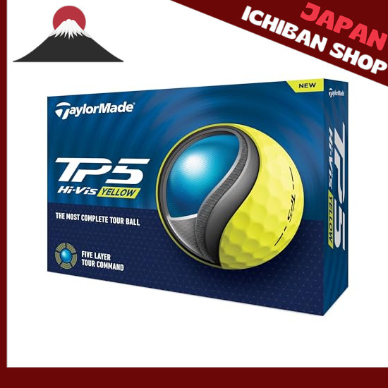 【จากประเทศญี่ปุ่น】 TAYLOR MADE TMJ24 TP5 YLW JPN 12pcs TP5 Yellow Golf Balls 2024 Model Yellow