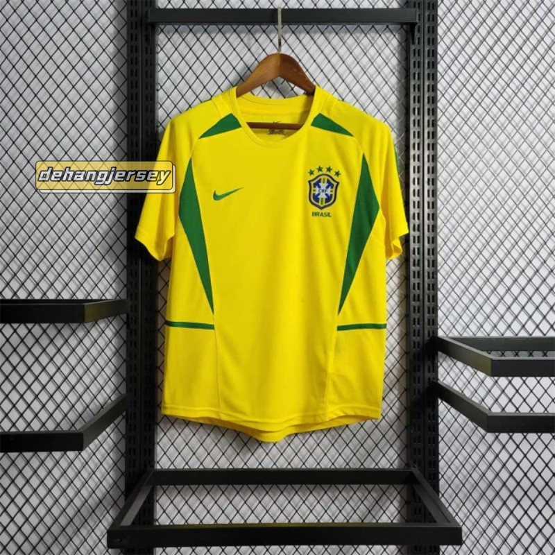 2002 Retro Edition Brazil Home Shirt เสื้อฟุตบอล S-2XL