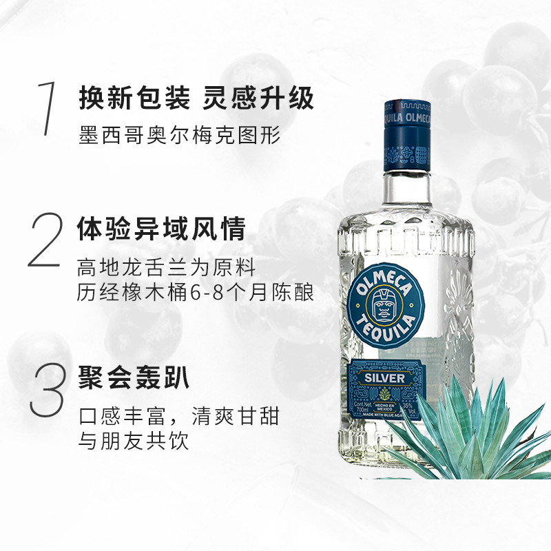 OLMECA Silver Label Agave Wine OLMECA TEQUILA ไวน์ฐานบาร์เทนเดอร์ 700ml ไวน์นําเข้าเม็กซิโก
