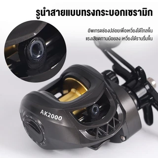 รอกตกปลา 7：2：1 อัตราทดเกียร์ที่มีประสิทธิภาพ สําหรับตกปลาน้ําจืด รอกหยดน้ำ รอกเบท รอกตกปลา ลอกเบสหยดน้ำ 15KG วัสดุโลหะ