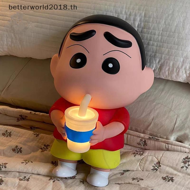 [bet] 1 ชิ้นน่ารักตุ๊กตาเครื่องประดับ Crayon Shin-Chan ดื่มน้ํา 14/35 ซม.อะนิเมะรูปพร้อมไฟทําด้วยมือ