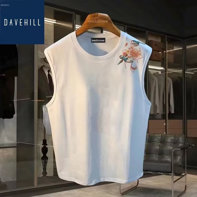 COD 2025 Men's Summer Loose Fit Sports Sleeveless T-Shirt Trendy Brand Ins American Retro Basketball