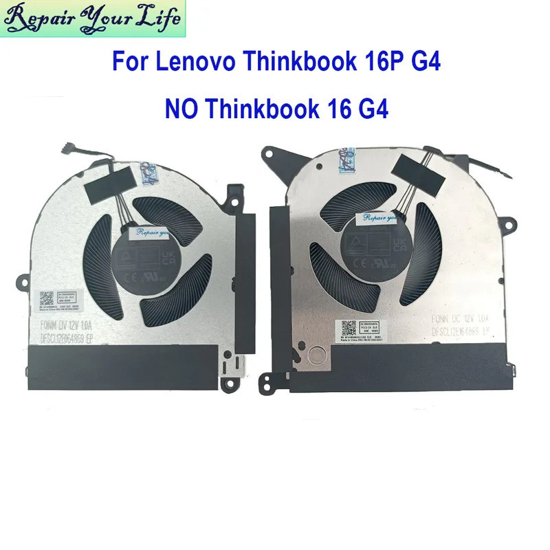5F10S14097 CPU GPU พัดลมสําหรับ Lenovo ThinkBook 16P G4 IRH 21J8 PC Cooling โน้ตบุ๊ค Cooler หม้อน้ํา