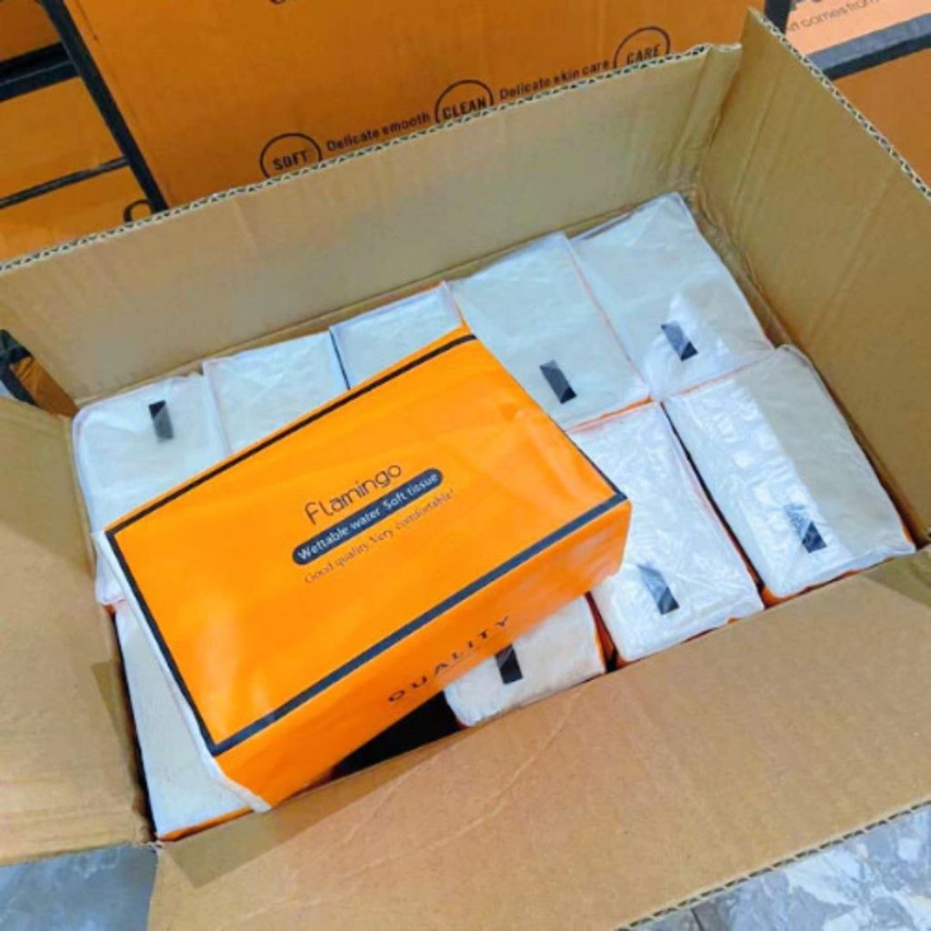 กระดาษทิชชู่ (1 ห่อ/200แผ่น) กล่องส้ม หนา 4ชั้น ไม่เป็นขุย วัสดุธรรมชาติดูดซึมง่าย ไม่บาดผิว - รูปที่ 3