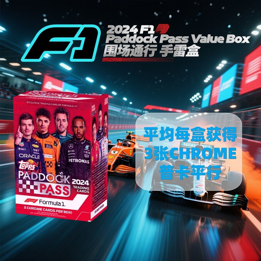 Hot Sale Recommendation24 F1 Paddock Pass Value Box Track Access Zhou Guanyu Racing Card Collection 