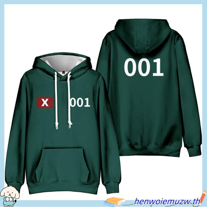 Ys Squid Game 2 หมายเลข 456 120 246 388 333 Hoodie Anime Sweatshirt Unisex Long Sleeve Top