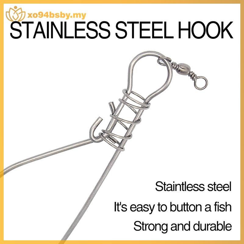 Xo94bsby Fish Lock Buckle พร้อม Reel เชือกเส้นเล็กสแตนเลส 5-snap Float Fish Stringer Controller คลิป