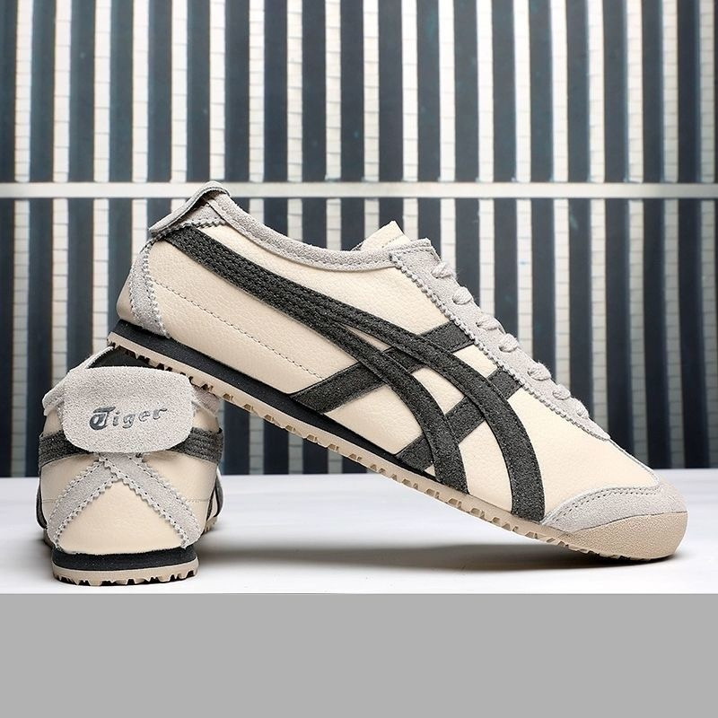 ONITSUKA TIGER Onitsuka Tiger Onitsuka Tiger Mexico 66 รองเท้ากีฬาหนังแกะคุณภาพสูงรองเท้าคู่รองเท้าว