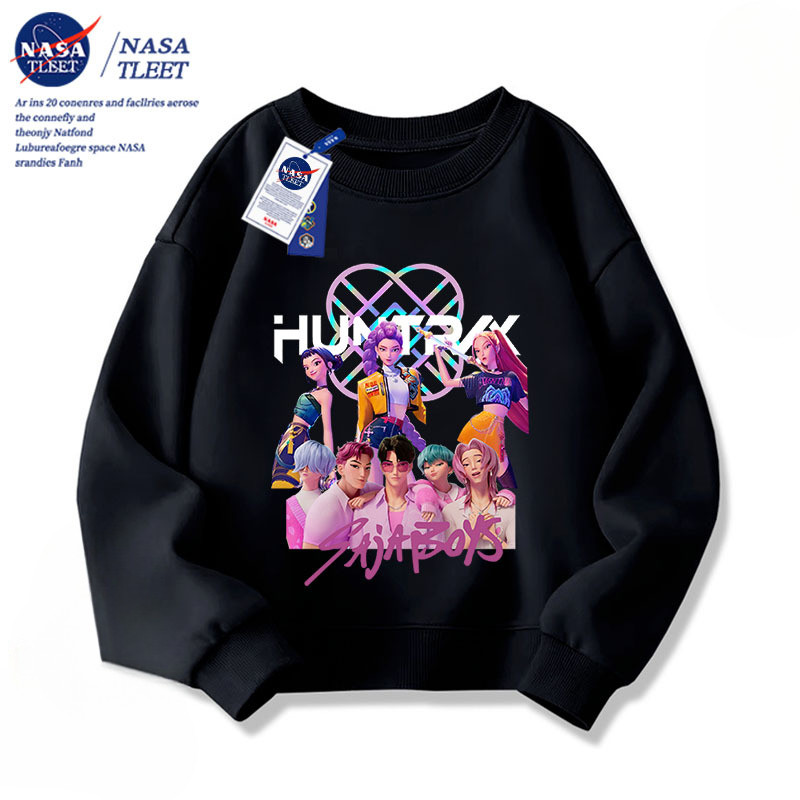 เสื้อฮู้ดแขนยาวการ์ตูนลายพิมพ์ สำหรับเด็กผู้ชายและผู้หญิง