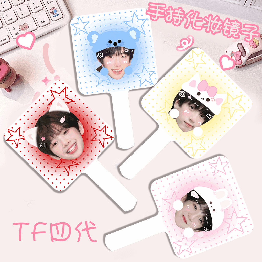 มือถือแต่งหน้ากระจกขนาดเล็กแบบพกพาน่ารักที่กําหนดเองหญิงสไตล์ Zhang Guiyuan Zuo Qi Letter Chen Junmi