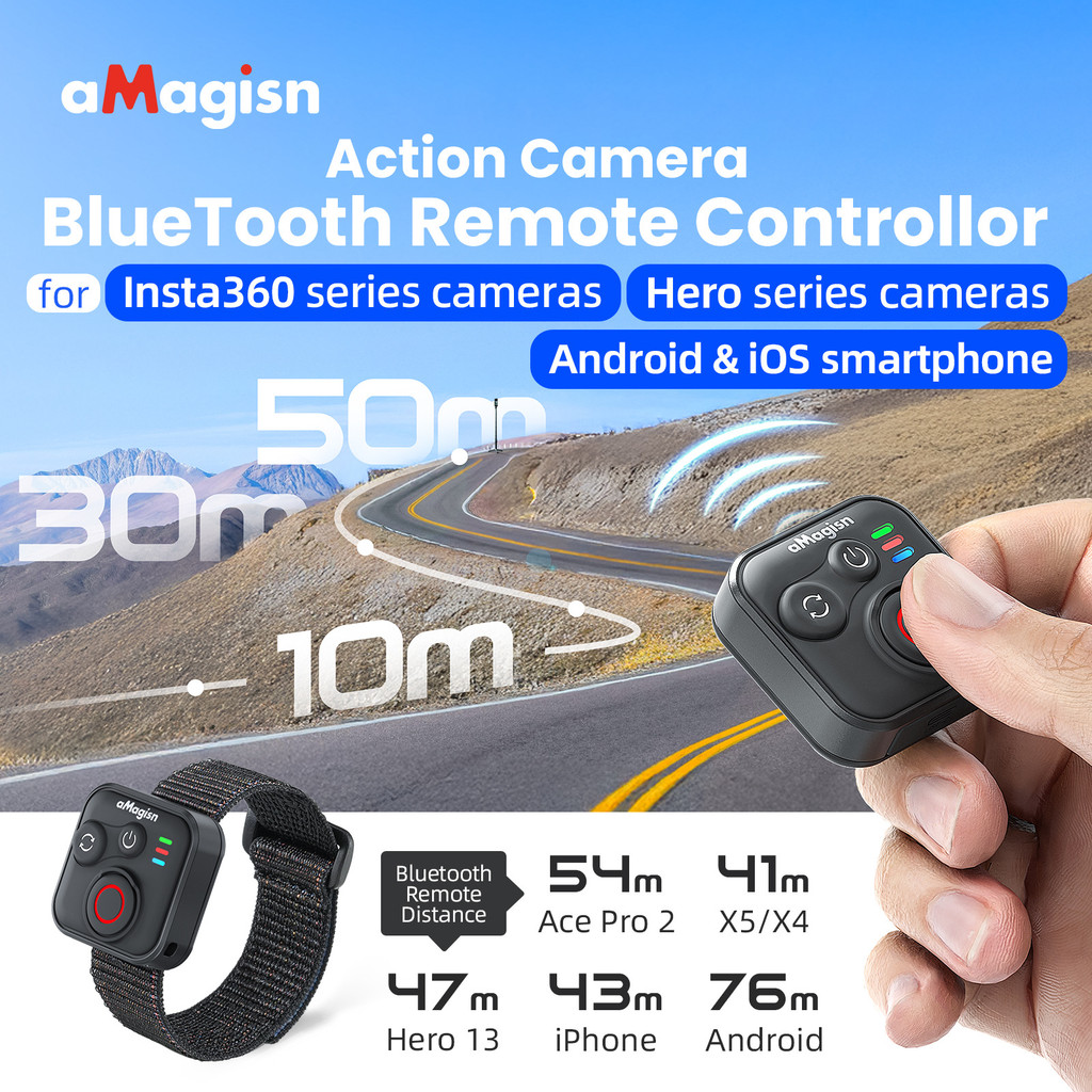 เหมาะสําหรับ lnsta360/GoPro/รีโมทคอนโทรลบลูทูธ,อุปกรณ์เสริมรีโมทคอนโทรลอัจฉริยะขนาดเล็กมือถือ