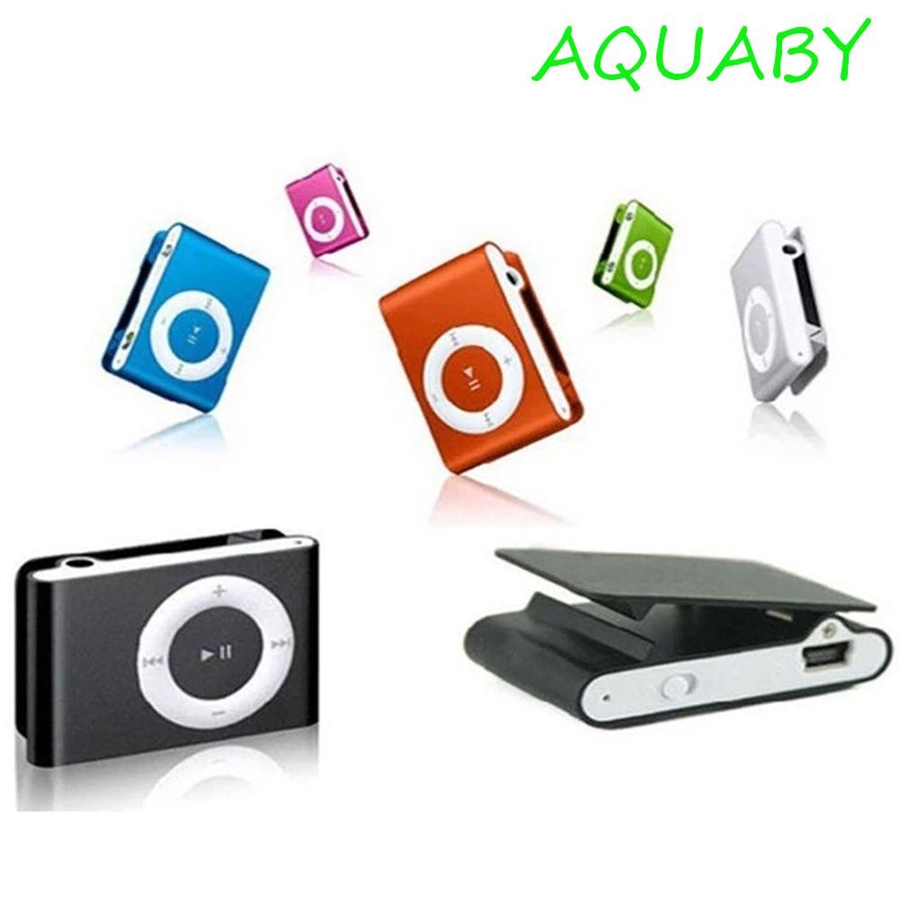 AQUABY MP3 Player Mini Portable Media Player Walkman Metal Mirror Sport MP3