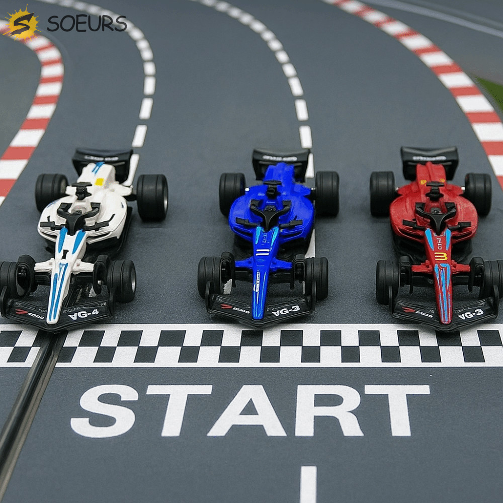 SOEURS F1 Race Car Model Toy, Track Edition 1:36 F1 Race Car Toys, Formula One Alloy Slick Rubber Sm
