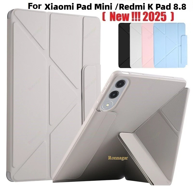 Y พับสําหรับ Xiaomi Pad Mini 8.8 2025 สําหรับ Redmi K Pad 8.8 นิ้วแท็บเล็ต Wake/Sleep กรณี Multi-พับป้องกัน TPU Shell