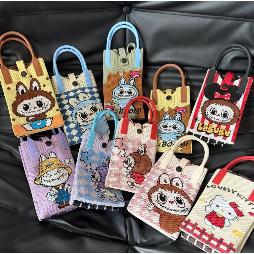 กระเป๋าถือมือและใส่เหรียญแบบถักลายการ์ตูนน่ารักสำหรับMessenger JZ109MY