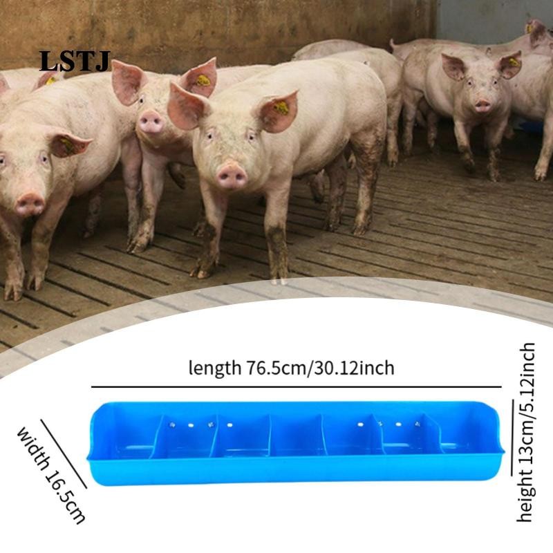 [Lstjj] Piglet Feeding Trough 7 Slots Feed Trough สําหรับเนื้อแกะปศุสัตว์ไก่