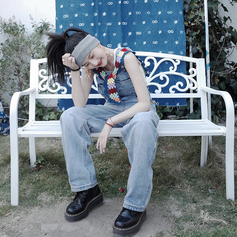 [พร้อมส่ง] ผ้าคลุมไหล่แบบเรโทรและถักลายยีนส์ สไตล์ชาติพันธุ์ จากแบรนด์ Song Zuer