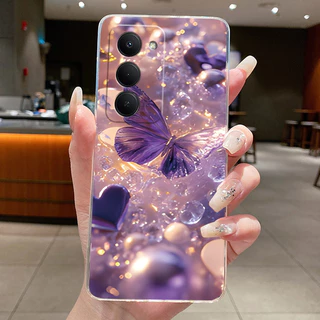 ออกแบบใหม่สําหรับ Redmi 15 5G กรณีหรูหราแฟชั่นผีเสื้อดอกไม้รูปแบบ Soft TPU ซิลิโคนฝาครอบโทรศัพท์สําหรับ Redmi15 5G กรณี