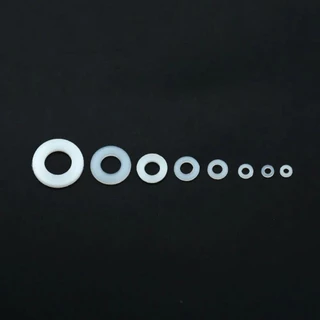 จัดส่งจากประเทศไทยSOOF 500 ชิ้น Plane Spacer, 8 ขนาด M2-M10 เครื่องซักผ้าไนลอน, ซีล O แหวน Assortment Kit สีดําสีขาวแบนปะเก็นฉนวนแหวน