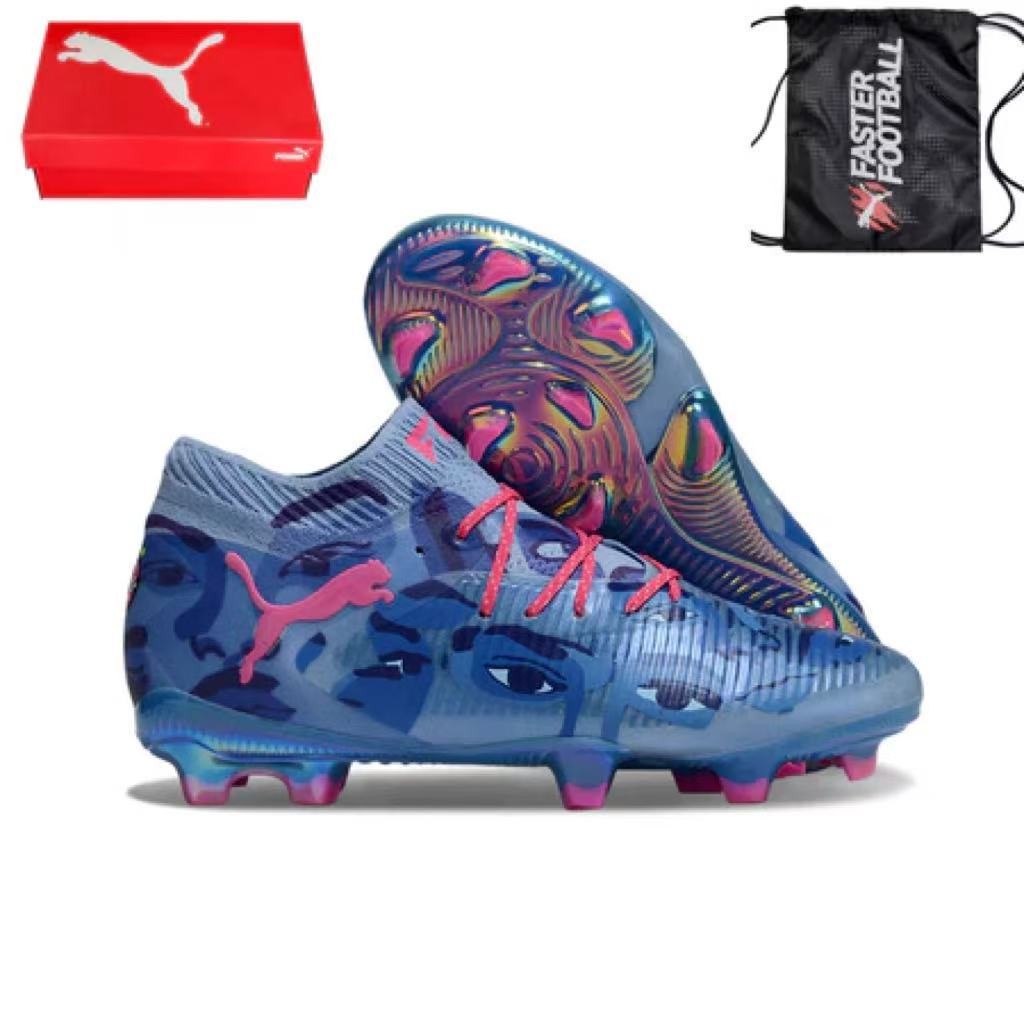 รองเท้าฟุตบอลสีฟ้าลายใหม่สำหรับผู้ชาย ไซส์ 39-45 EURO สวมใส่ได้ทั้งกลางแจ้งและในสนาม