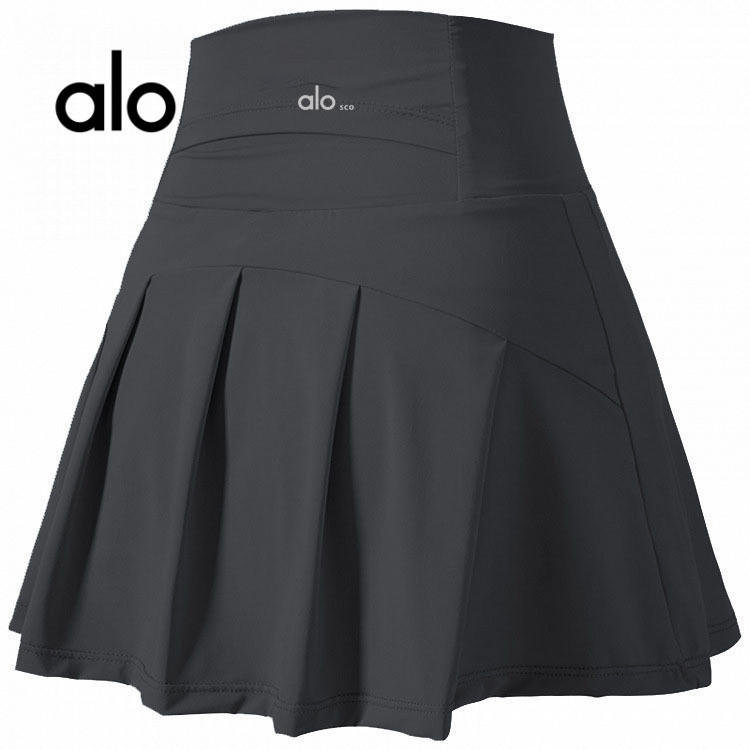 Alo Yoga ກະໂປງກາງເກງກິລາເອວສູງ Dryfit ກັນເຜີຍ ຊົງຫຼວມ ໃສ່ເທນນິດ ໂຍຄະ ແລະກາງແຈ້ງ