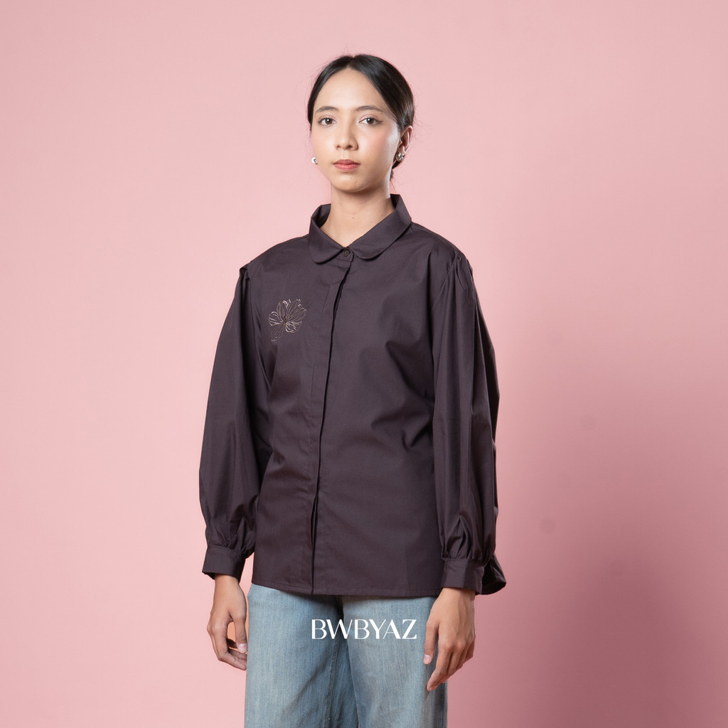BWBYAZ STAPLE EASE - JOLINE PUFFY EMBROIDERY SHIRT สีใหม่