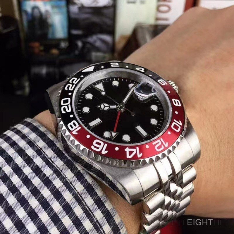 Water Ghost Watch GMT Mens Automatic Mechanical Watch Greeny