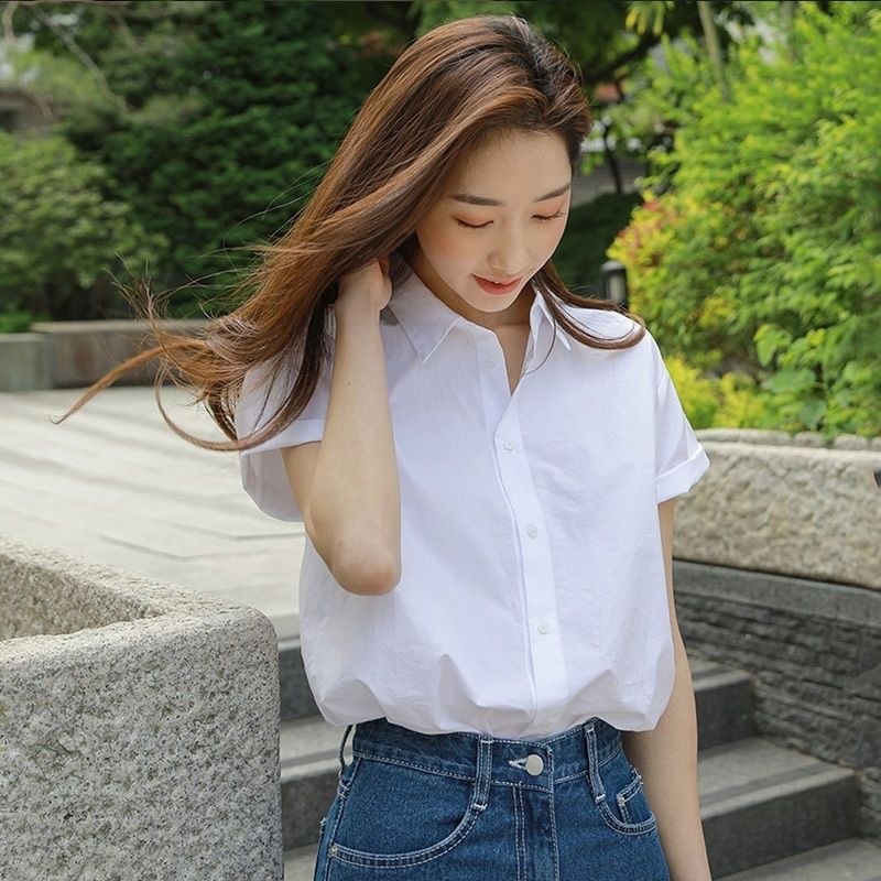 ฤดูร้อนแขนสั้นเสื้อกันแดดสไตล์ประเทศเสื้อเชิ้ตพิมพ์ลายดอกเดซี่แขนกุดแบบใหม่มีสไตล์และหุ่น-พองๆลดอายุชีฟองด้านบน - รูปที่ 7