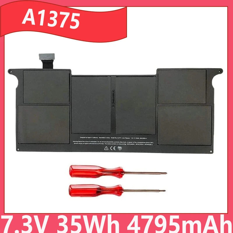 A1375 7.3V 35Wh 4795mAh แบตเตอรี่แล็ปท็อปสําหรับ Apple MacBook Air 11 "A1370 MC506 MC505 MC506LL/A M