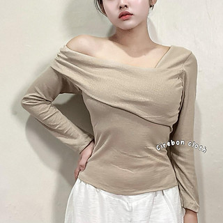 KIYANA Cirebon Cloth - Megan Top | Atasan Knit Wanita Korean Top Baju Knit Wanita Lengan Panjang Basic Long Sleeve