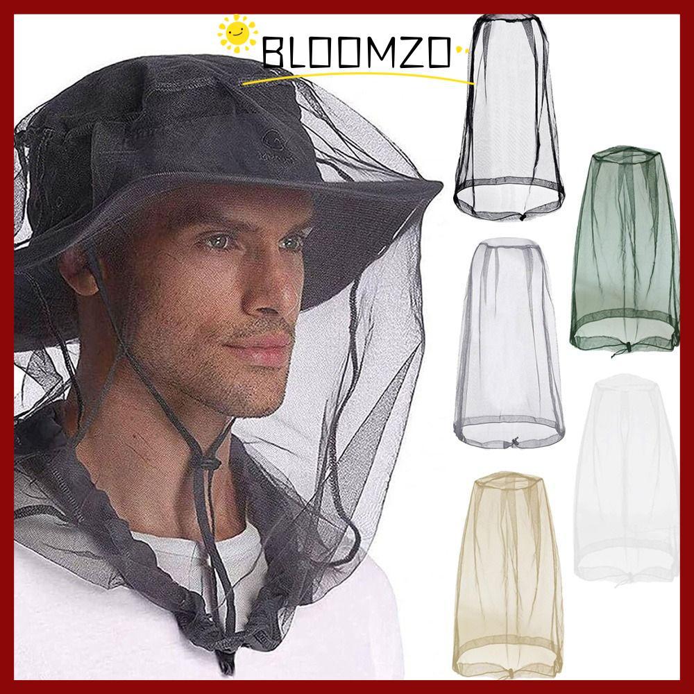 จัดส่งจากประเทศไทยBLOOMZO ตาข่ายหัวกันยุง, ผ้าคลุมหมวกน้ําหนักเบาระบายอากาศได้, ตาข่ายหมวกทําสวนผ้าคลุมกันยุงแคมป์ปิ้ง