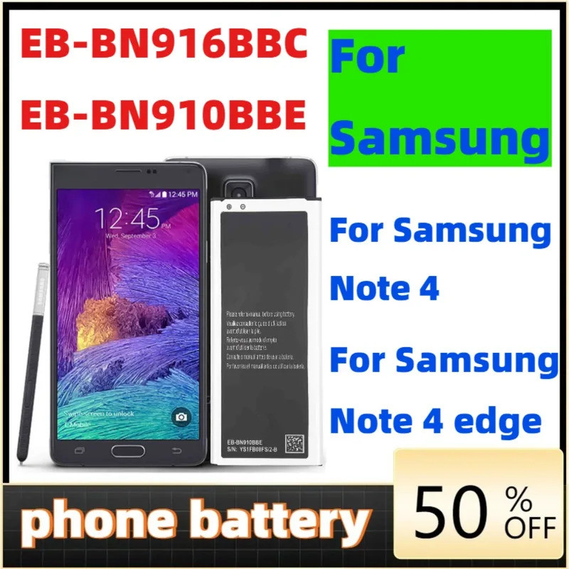 EB-BN910BBE EB-BN916BBC 3220mAh 3000mAh แบตเตอรี่โทรศัพท์สําหรับ Samsung Galaxy หมายเหตุ 4 N910 N910