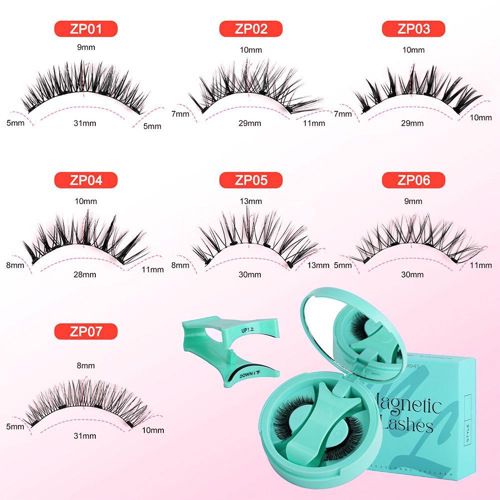 อัพเกรด 3d Magnetic Eyelashes Handmade ธรรมชาติแม่เหล็กเท็จ Magnetic Reusable Eyelashes Q0i7