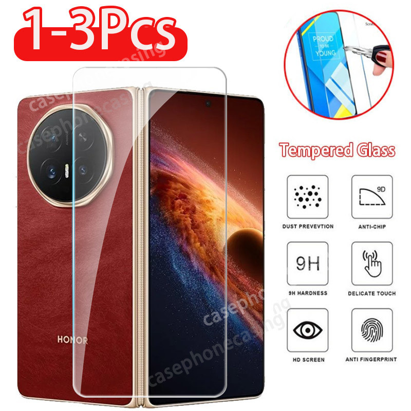 1-3 ชิ้นป้องกันหน้าจอสําหรับ Honor Magic V6 4G 5G 2026 Clear View กระจกนิรภัย HD ฟิล์มป้องกันแก้ว 9H