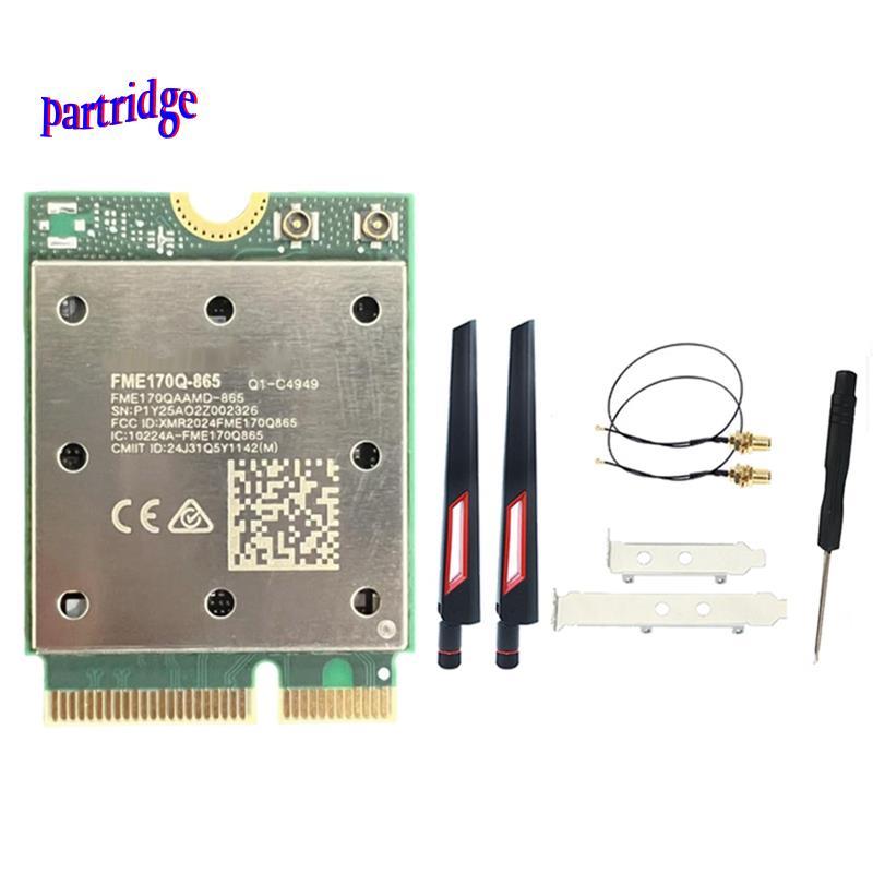 QCNCM865 WiFi7 การ์ด WiFi ไร้สาย 5800M บลูทูธ 5.4 2.4G/5G/6Ghz M.2 อะแดปเตอร์ WiFi ไร้สายสําหรับ Win