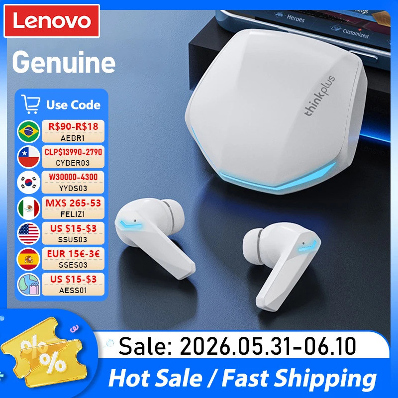 ทางเลือก Lenovo GM2 Pro TWS ไร้สายบลูทูธ V5.4 หูฟัง HD Call Low Latency หูฟัง Dual Mode Music Gaming