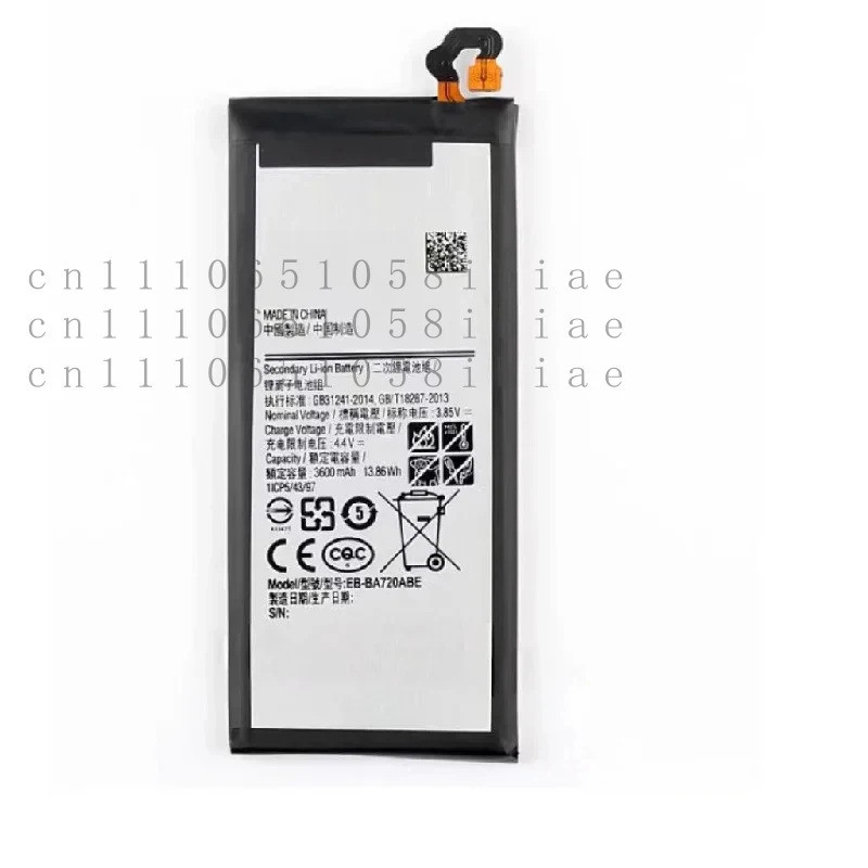 ยี่ห้อ EB-BA720ABE 3600mAh แบตเตอรี่สําหรับ Samsung Galaxy A7 2017 รุ่น A720 SM-A720 A720F SM-A720S 