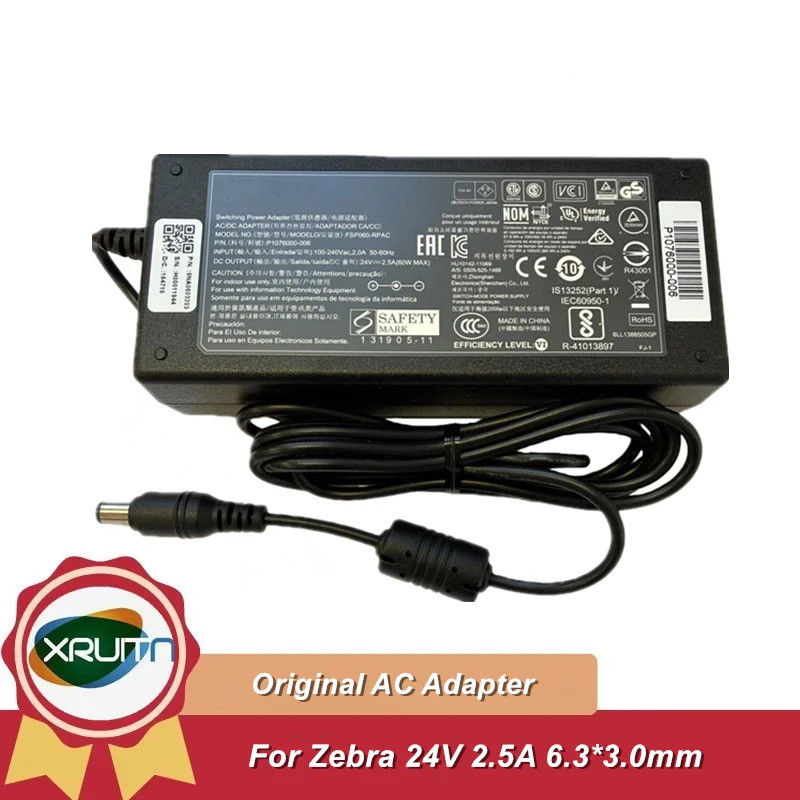 ของแท้ 24V 2.5A 60W FSP060-RPAC AC Adapter สําหรับ Zebra SAWA-31-25024 P1086000-008 สําหรับ HONEYWEL