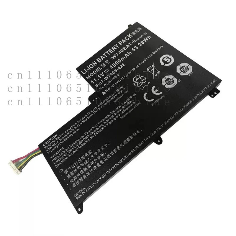 ใหม่ 11.1V 4800mAh W740BAT-6 6-87-W740S-42E แบตเตอรี่สําหรับ Clevo Schenker W740S S413 W740SU