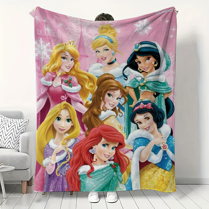ผ้าห่มสักหลาด Disney Princess Frozen Elsa, ผ้าคลุมไหล่สํานักงาน, ผ้าห่มผ้าคลุมโซฟา, เครื่องนอน